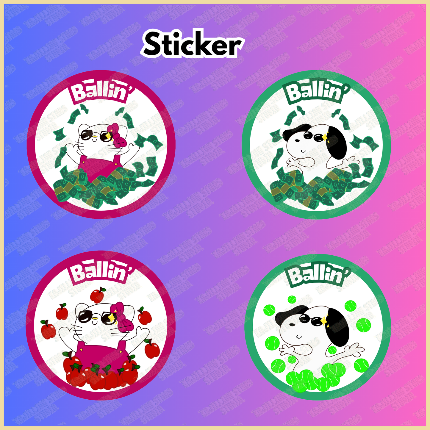 Ballin' Stickers