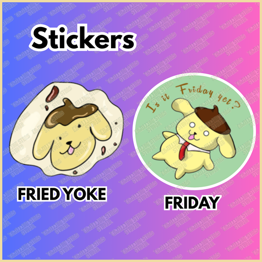 Pompompurin decal-2 pk